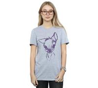 Disney Bambi Mood Cotton Boyfriend T-Shirt In Grey Grey