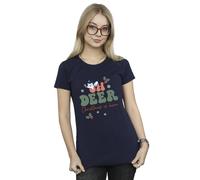 Disney Bambi Oh Deer Cotton T-Shirt In Navy Navy S