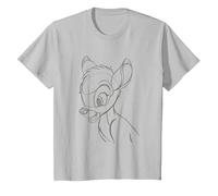 Disney Bambi Sketch T-Shirt, Youth, Silver Grey, Small