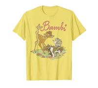 Disney Bambi Thumper Flower Simple Portrait Logo T-Shirt, Men, Lemon Yellow, XX-Large