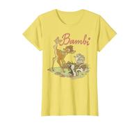 Disney Bambi Thumper Flower Simple Portrait Logo T-Shirt, Women, Lemon Yellow, 3X-Large