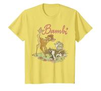 Disney Bambi Thumper Flower Simple Portrait Logo T-Shirt, Youth, Lemon Yellow, Small