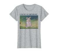 Disney Bambi Thumper If You Can't Say Something Nice T-Shirt, Women, Heather Grey, Small