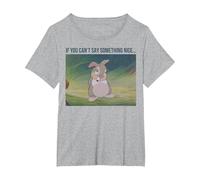 Disney Bambi Thumper If You Can't Say Something Nice T-Shirt, Women's Plus, Heather Grey, 6X