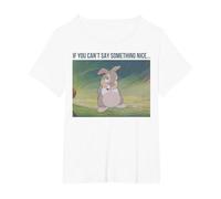 Disney Bambi Thumper If You Can't Say Something Nice T-Shirt, Women's Plus, White, 2X