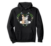Disney Bambi Thumper & Miss Bunny Floral Heart Valentine's Pullover Hoodie