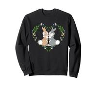 Disney Bambi Thumper & Miss Bunny Floral Heart Valentine's Sweatshirt