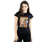 Disney Bambi Thumper Montage Cotton T-Shirt In Black Black