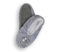 Disney Bambi Thumper Soft-Sole Slipper Socks, One Size 4-8, Grey with Thumper Embroidery