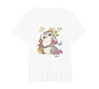 Disney Bambi Thumper Vintage Floral Portrait T-Shirt, Women's Plus, White, 3X