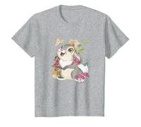 Disney Bambi Thumper Vintage Floral Portrait T-Shirt, Youth, Heather Grey, Medium
