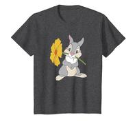 Disney Bambi Thumper with A Flower T-Shirt, Youth, Dark Heather Grey, 3T