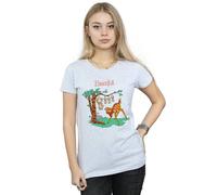 Disney Bambi Tilted Up Cotton T-Shirt In Grey Grey XL
