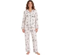 Disney Women's Bambi Button Up Pyjama in White | Size: Small Disney White S