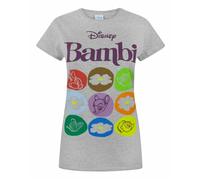 Disney Bambi WomensGrey Short Sleeved T-Shirt - Large