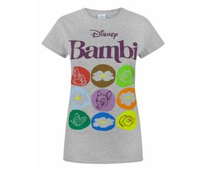 Disney Bambi WomensGrey Short Sleeved T-Shirt - Large