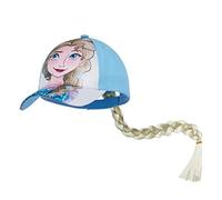 Disney Baseball Cap for Girls Removable Plait Summer Accessories Adjustable Strap The Little Mermaid Frozen Accessories Childrens Sun Hat 3D Cap for Girls Frozen Gifts (Blue Frozen) (10004)