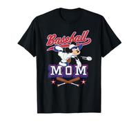 Disney Baseball Mom Sports Mickey Mouse Mother's Day Tee T-Shirt