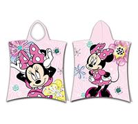 Disney bathing poncho Pink Bow Minnie Mouse in pink dress with hood for children 50 x 115 cm 100% cotton