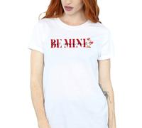 Disney Women's Be Mine Daisy Duck Cotton Boyfriend Valentine T-Shirt in White | Size: 4XL Disney White 4XL