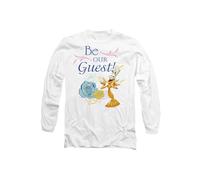 Disney Beauty And The Beast Be Our Guest Long Sleeve T-Shirt, White White XL