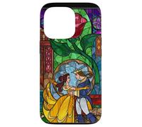 Disney Beauty and the Beast Belle and Prince Stained Glass Case for iPhone 13 Pro