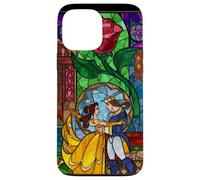 Disney Beauty and the Beast Belle and Prince Stained Glass Case for iPhone 13 Pro Max