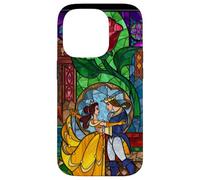 Disney Beauty and the Beast Belle and Prince Stained Glass Case for iPhone 14 Pro