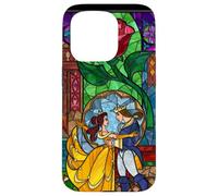 Disney Beauty and the Beast Belle and Prince Stained Glass Case for iPhone 15 Pro
