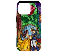 Disney Beauty and the Beast Belle and Prince Stained Glass Case for iPhone 16 Pro