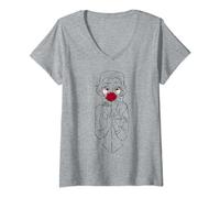 Disney Beauty And The Beast Belle And Rose V-Neck T-Shirt