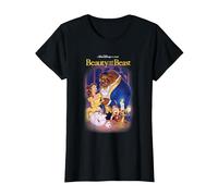 Disney Beauty and the Beast Belle Beast Cover T-Shirt, Women, Black, X-Small