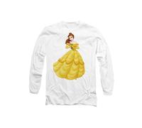 Disney Beauty & the Beast Belle Rose Long Sleeve T-Shirt, White | Size: Large Disney White L
