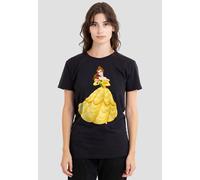 Disney Women's Beauty & the Beast Belle Rose T-Shirt, Black | Size: Small Disney Black S