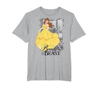 Disney Beauty And The Beast Belle Title T-Shirt, Men's Big and Tall, Heather Grey, 3X Tall