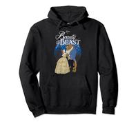 Disney Beauty And The Beast Classic Title Logo Portrait Pullover Hoodie