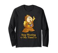 Disney Beauty and the Beast Cogsworth Stop Wasting My Time Long Sleeve T-Shirt