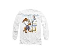 Disney Beauty And The Beast Don't Mind The Books Long Sleeve T-Shirt, White White
