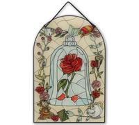 Disney Beauty and the Beast Enchanted Rose Hanging Acrylic Wall Decor