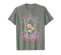 Disney Beauty And The Beast Enchanted Rose T-Shirt, Men, Olive Heather, X-Large