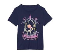 Disney Beauty And The Beast Enchanted Rose T-Shirt, Women's Plus, Navy Blue, 4X
