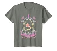 Disney Beauty And The Beast Enchanted Rose T-Shirt, Youth, Olive Heather, 3T