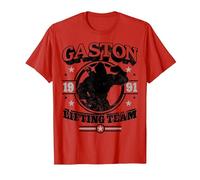 Disney Beauty And The Beast Gaston Lifting Team Logo T-Shirt, Men, Red, 3X-Large