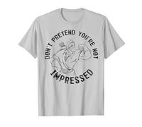 Disney Beauty And The Beast Gaston Muscles Graphic Tee T-Shirt, Men, Silver Grey, Large