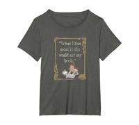 Disney Beauty And The Beast Group Shot What I Love Most Book T-Shirt, Women's Plus, Asphalt Grey, 6X