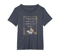 Disney Beauty And The Beast Group Shot What I Love Most Book T-Shirt, Women's Plus, Heather Blue, 2X