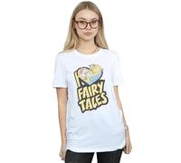 Disney Beauty And The Beast I Love Fairy Tales Cotton Boyfriend T-Shirt In White White S