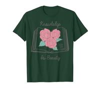 Disney Beauty And The Beast Knowledge Beauty Floral Tee T-Shirt, Men, Dark Green, Small