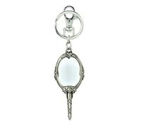 Disney Beauty and the Beast Mirror Metal Pewter Keychain - Official