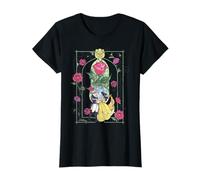 Disney Beauty And The Beast Stained Glass Graphic T-Shirt T-Shirt